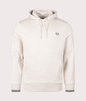 Twin Tipped Hoodie in Porridge Marl by Fred Perry. EQVVS Shot. 