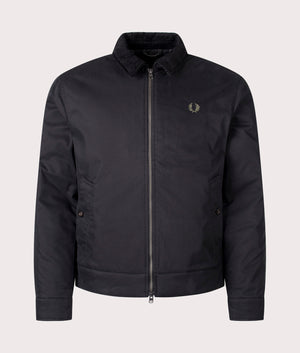 Caban Jacket Black Fred Perry. Shot at EQVVS. Front shot. 