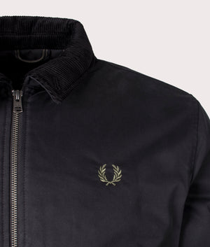 Caban Jacket Black Fred Perry. Shot at EQVVS. Detail shot. 