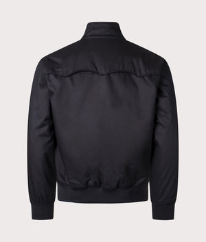 Fred Perry Padded Harrington in Black. Shot at EQVVS. Reverse shot. 