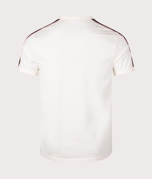 Fred Perry Contrast Tape Ringer T-Shirt in Ecru/Carrington Road Brick, 100% Cotton. At EQVVS Menswear. Back shot