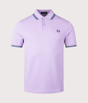 Twin Tipped Polo Shirt by Fred Perry in Ultraviolet. Shot at EQVVS. Front shot. 