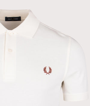 Fred Perry Fred Perry Polo Shirt in Light Ecru. Shot at EQVVS.  Detail shot. 