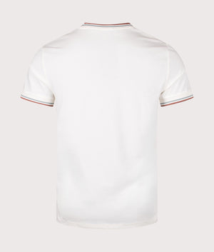 Fred Perry Twin Tipped T-Shirt in Light Ecru. Shot at EQVVS. Back shot. 