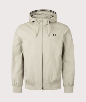 Warm Grey Hooded Brentham Jacket by Fred Perry. Shot at EQVVS. 