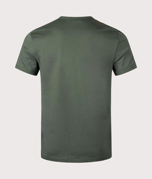 Fred Perry Ringer T-Shirt in Court Green. Shot at EQVVS. Reverse shot. 
