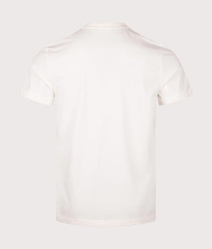 Fred Perry embroidered T-shirt in Ecru, 100% cotton at EQVVS. Back shot. 