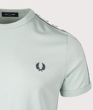 Silver Blue Taped Ringer T-Shirt by Fred Perry. Shot at EQVVS. Detailed shot. 