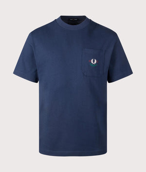 Fred Perry 1952 T-Shirt in Tennis Blue. Shot at EQVVS. Front shot.