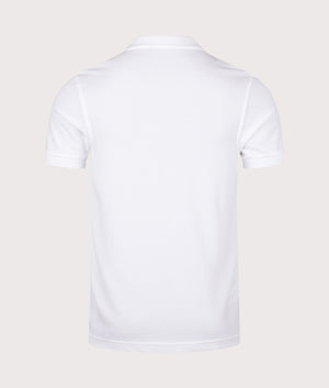 The Fred Perry Polo Shirt in White, 100% Cotton at EQVVS Lincoln. Back Shot.