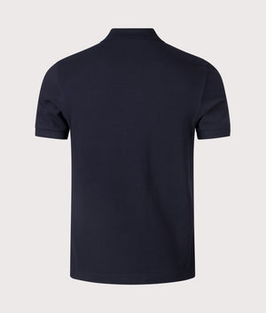 The Fred Perry Polo Shirt in Navy, 100% Cotton at EQVVS. Back Shot. 