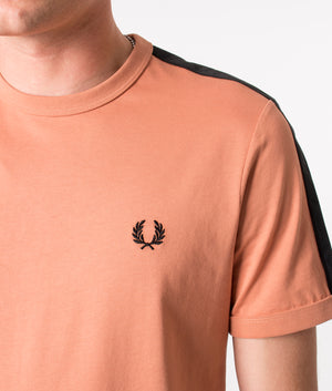 Contrast-Tape-Ringer-T-Shirt-Lightrust/Ngreen-Fred-Perry-EQVVS