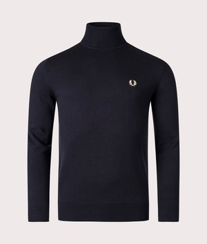 Roll Neck Jumper-Fred-Perry-Black-EQVVS-Front-Image 