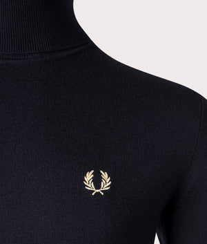 Roll Neck Jumper-Fred-Perry-Black-EQVVS-Detail-Image