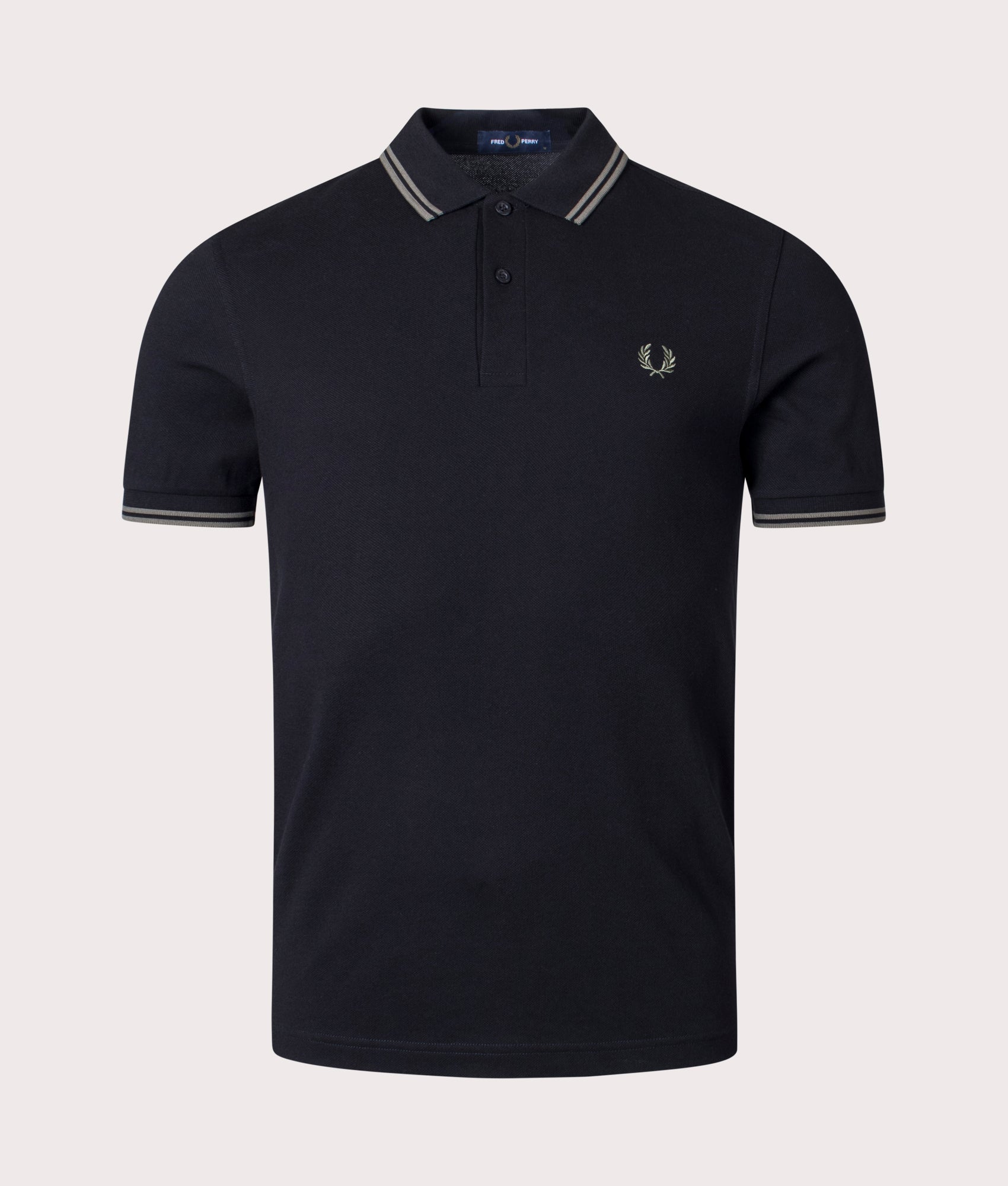 Tipped Fred Perry Polo Shirt Black/Fieldgreen | Fred Perry | EQVVS