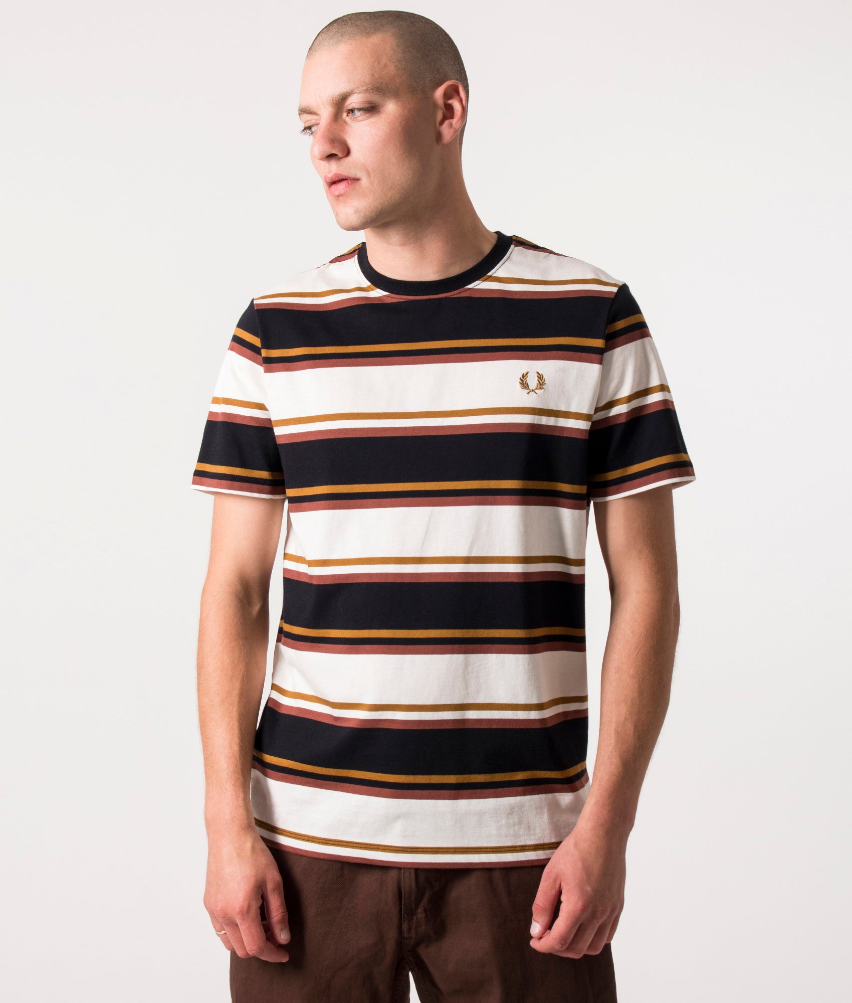 Bold Stripe T-Shirt Ecru | Fred Perry | EQVVS