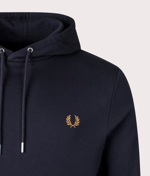 Twin Tipped Hoodie in Navy by Fred Perry. EQVVS Shot.