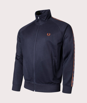 Contrast Tape Track Jacket In Q51 Navy | Fred Perry | EQVVS