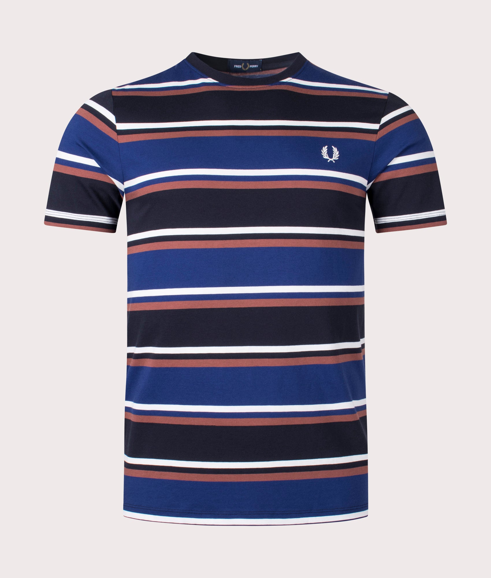 Bold Stripe T-Shirt In 143 French Navy | Fred Perry | EQVVS