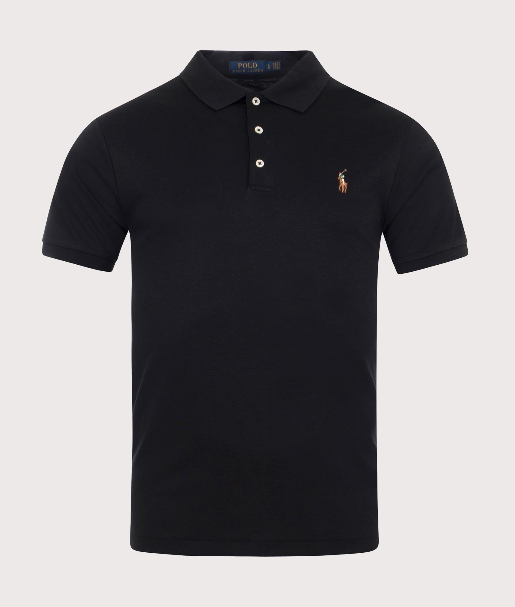 Slim Fit Soft Touch Pima Polo Shirt Black | Polo Ralph Lauren | EQVVS