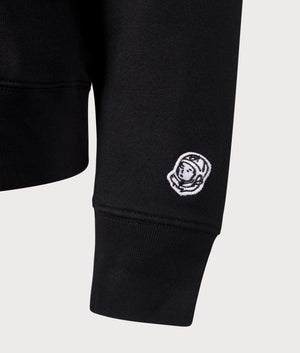 Billionaire Boys Club Small Arch Logo Sweatshirt in Black at EQVVS Sleeve detail Shot