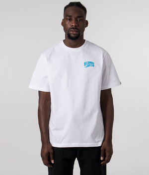 Small Arch Logo Highlight T-Shirt in White by Billionaire Boys Club. EQVVS Front Angle Shot.