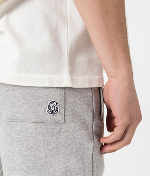 Billionaire Boys Club Grey Small Arch Logo Joggers. Shot at EQVVS.  Detail shot. 