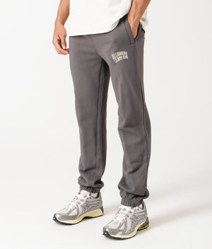 Small Arch Logo Joggers in Space Grey by Billionaire Boys Club. EQVVS Menswear Side Model Shot. 