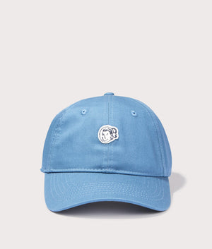 Billionaire Boys Club Astro Logo Curved Visor Cap in blue at EQVVS Front Shot