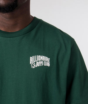 Small Arch Logo T-Shirt in Forest Green by Billionaire Boys Club. EQVVS Detail Shot.