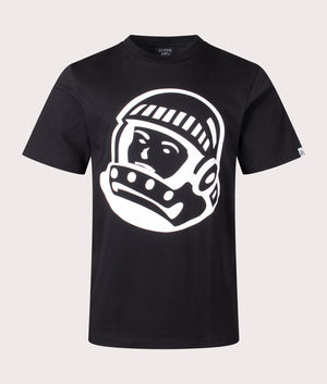 Astro Helmet Logo T-Shirt in Black by Billionaire Boys Club. EQVVS Front Angle Shot.