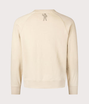 Camo Arch Logo Sweatshirt in Sand by Billionaire Boys Club. EQVVS Menswear Back Shot. 