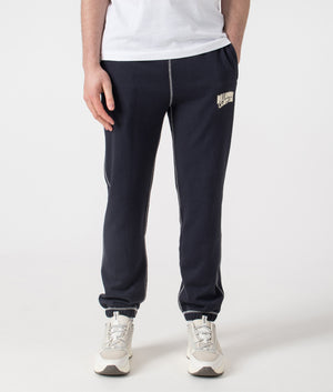 Billionaire Boy's Club Puff Small Arch Logo Contrast Joggers in Navy. Shot at EQVVS. Front shot. 