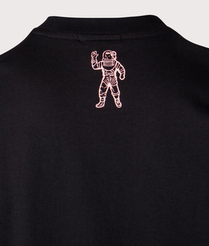 Billionaire Boy's Club Mountain Fill Arch Logo T-Shirt in Black. Shot at EQVVS.  Detail shot. 