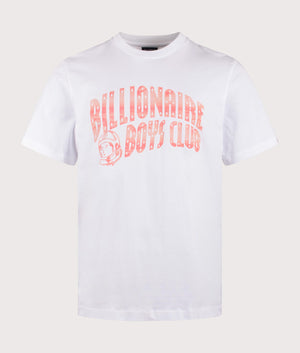 Billionaire Boy's Club Mountain Fill Arch Logo T-Shirt in White. Shot at EQVVS. Front shot. 