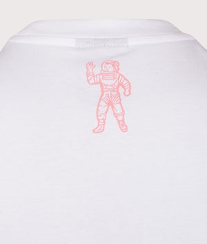 Billionaire Boy's Club Mountain Fill Arch Logo T-Shirt in White. Shot at EQVVS.  Detail shot. 