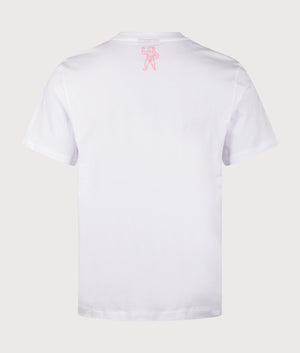 Billionaire Boy's Club Mountain Fill Arch Logo T-Shirt in White. Shot at EQVVS.  Back shot. 