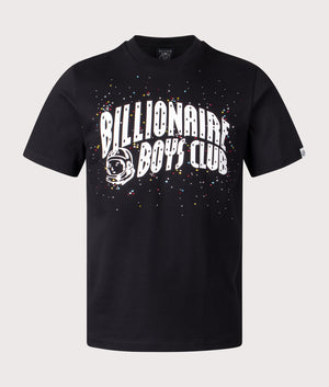 Billionaire Boy's Club Embellished Arch Logo T-Shirt in Black. Shot at EQVVS.  Front shot. 