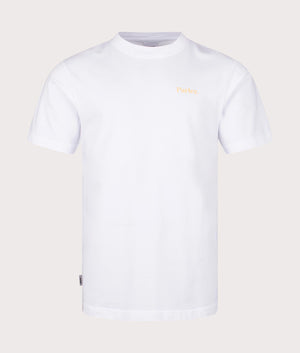 Reefer T-Shirt in White by Parlez. EQVVS Front Angle Shot.