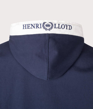 Henri-Lloyd Seaton Hoodie in Navy Blue. Shot at EQVVS. Hood detail shot