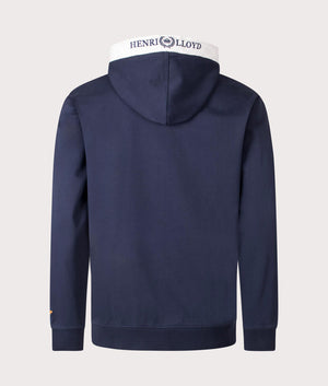 Henri-Lloyd Seaton Hoodie in Navy Blue. Shot at EQVVS. Back shot