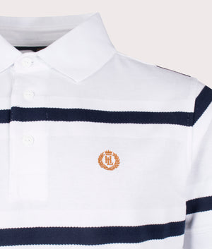 Henri-Lloyd Salcombe Polo Shirt in White. Shot at EQVVS. Detail shot