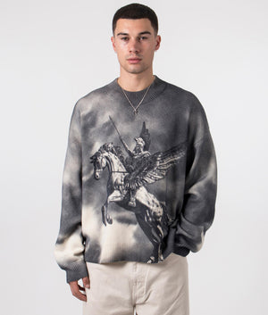 Represent, Bellerophon Knit Jumper, multi, Eqvvs Menswear, front shot angle