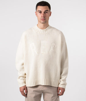 Represent, Rep Knit Jumper, oat, Eqvvs Menswear, front shot angle