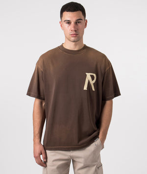 Represent, Masking Tape Initial T-Shirt, cedar, Eqvvs Menswear, front shot angle