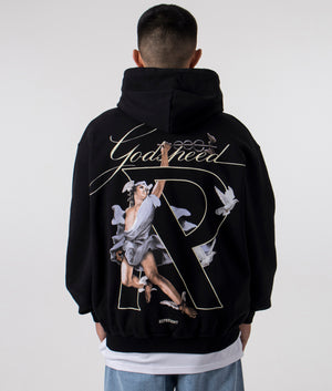 Hermes Hoodie in Black by REPRESENT. Shot at EQVVS. Reverse shot.