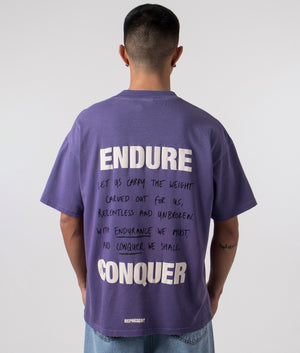 Purple Atlas T-Shirt by REPRESENT. Shot at EQVVS. Back shot. 