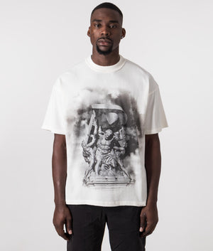 Atlas T-Shirt in Flat White by Represent. EQVVS Model Shot. 