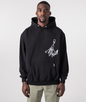 Owners Club Keys To The Club Hoodie in Jet Black by Represent. EQVVS Model Shot. 