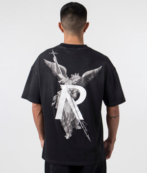 Stained Black Archangel T-Shirt by REPRESENT. Shot at EQVVS. Reverse shot. 